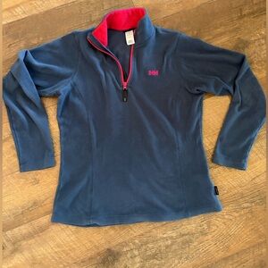 Helly Hansen Blue Fleece Quarter-Zip with Pink Trim